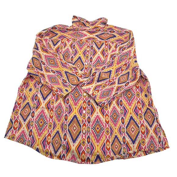 Chicos Geometric Print Button-Up Shirt Multicolor Size 3 - Picture 5 of 5